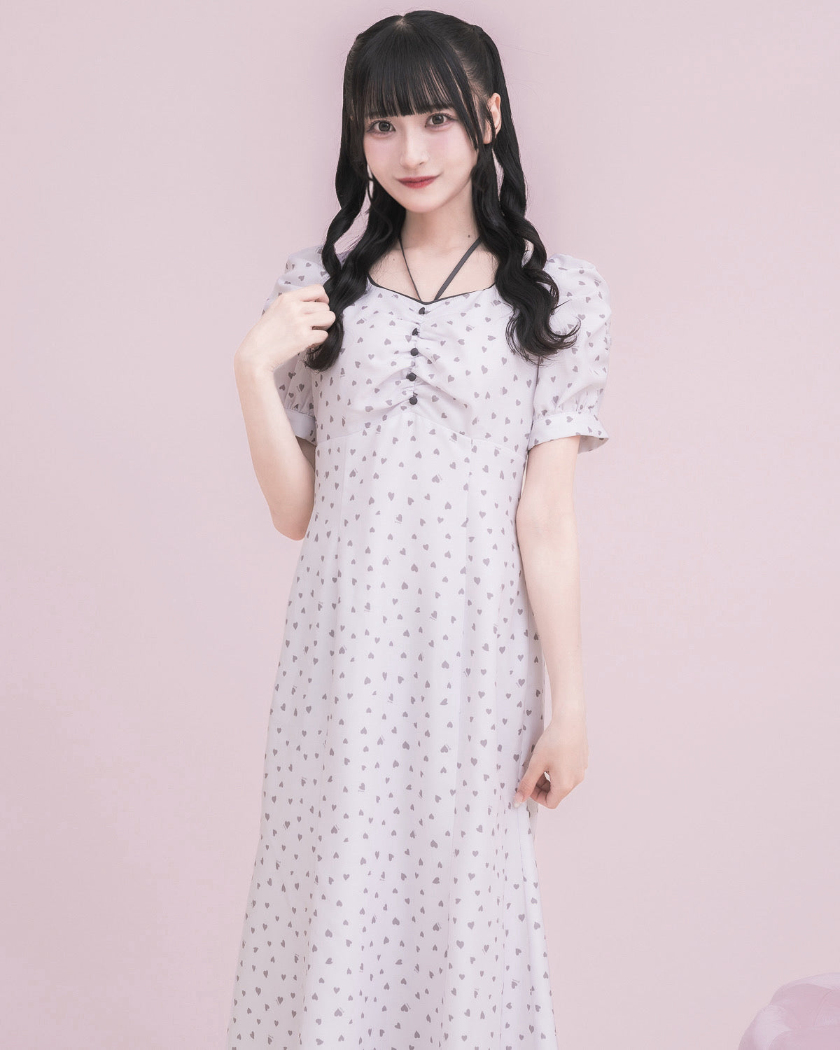 モデル身長:157cm/着用カラー:ピンク