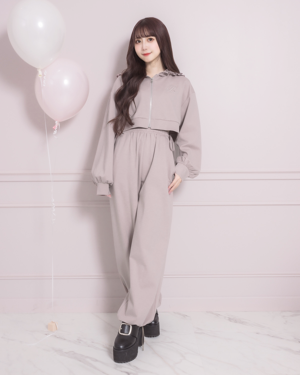 モデル身長:159cm/着用カラー:ピンク