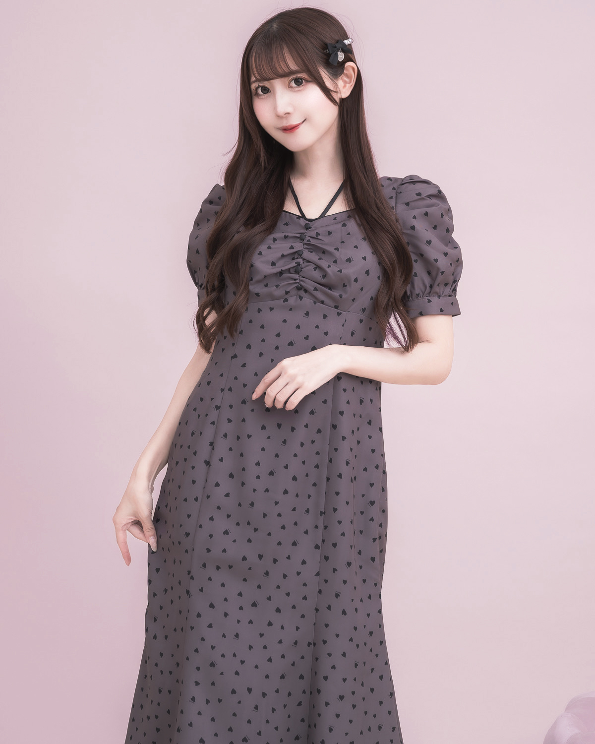 モデル身長:159cm/着用カラー : チャコール