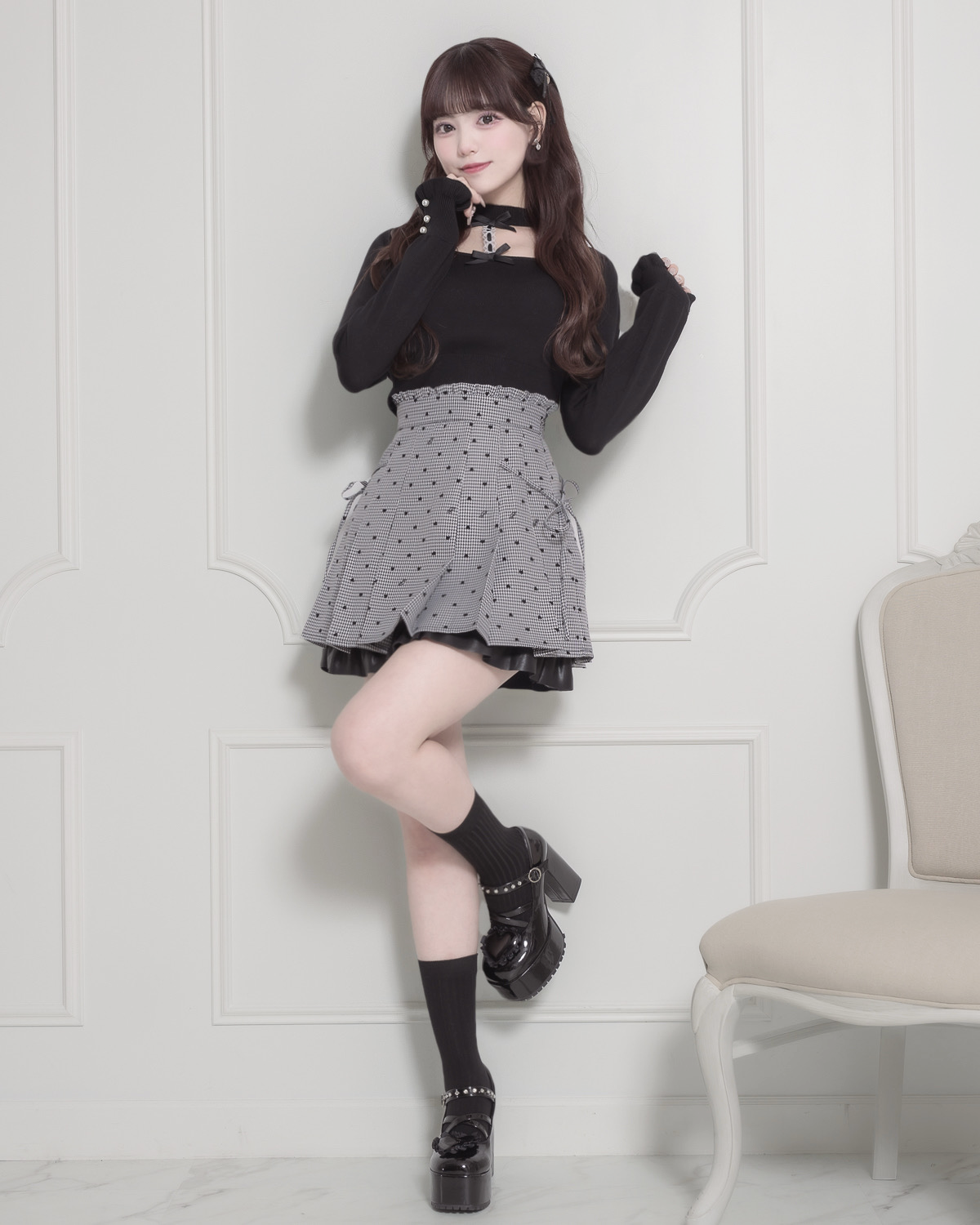 モデル身長:163cm/着用カラー: ブラック