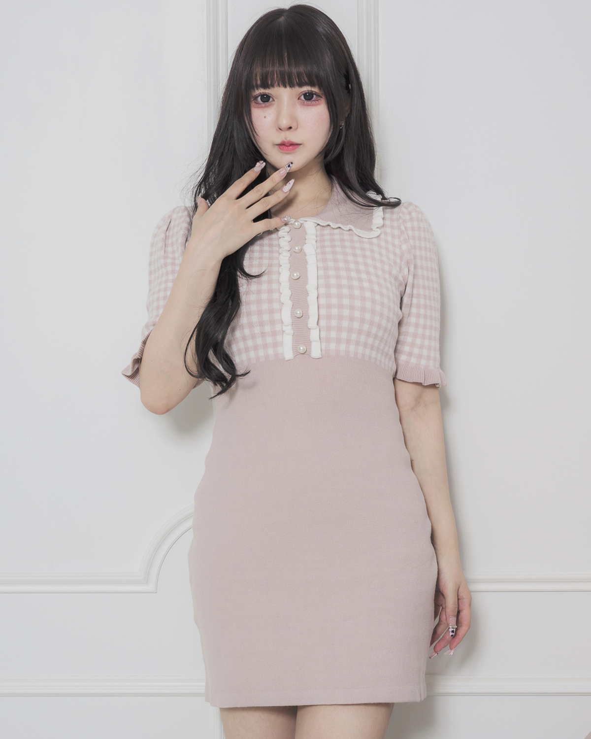 モデル身長:157cm/着用カラー:ピンク