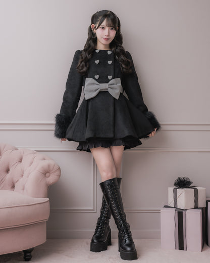モデル身長：152cm/着用カラー:ブラックミックス