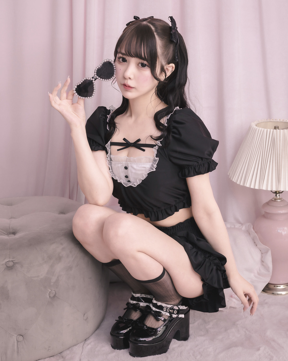 モデル身長:157cm/着用カラー:ブラック