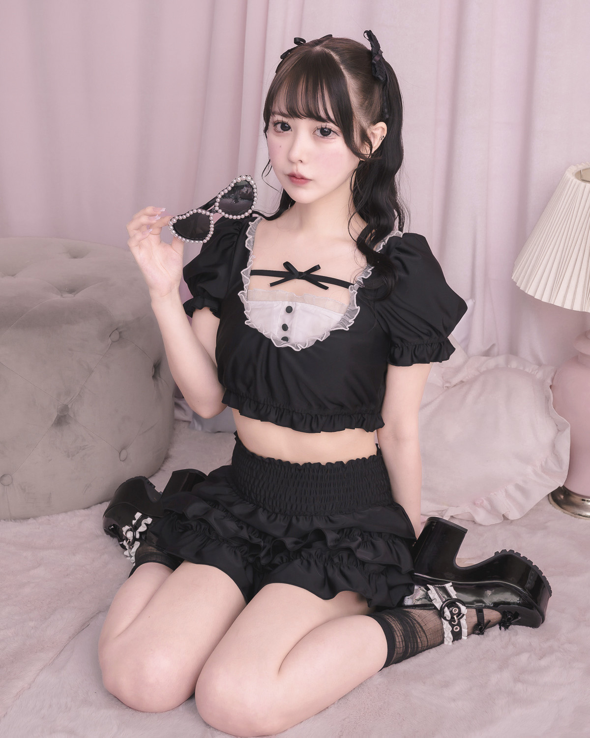 モデル身長:157cm/着用カラー:ブラック