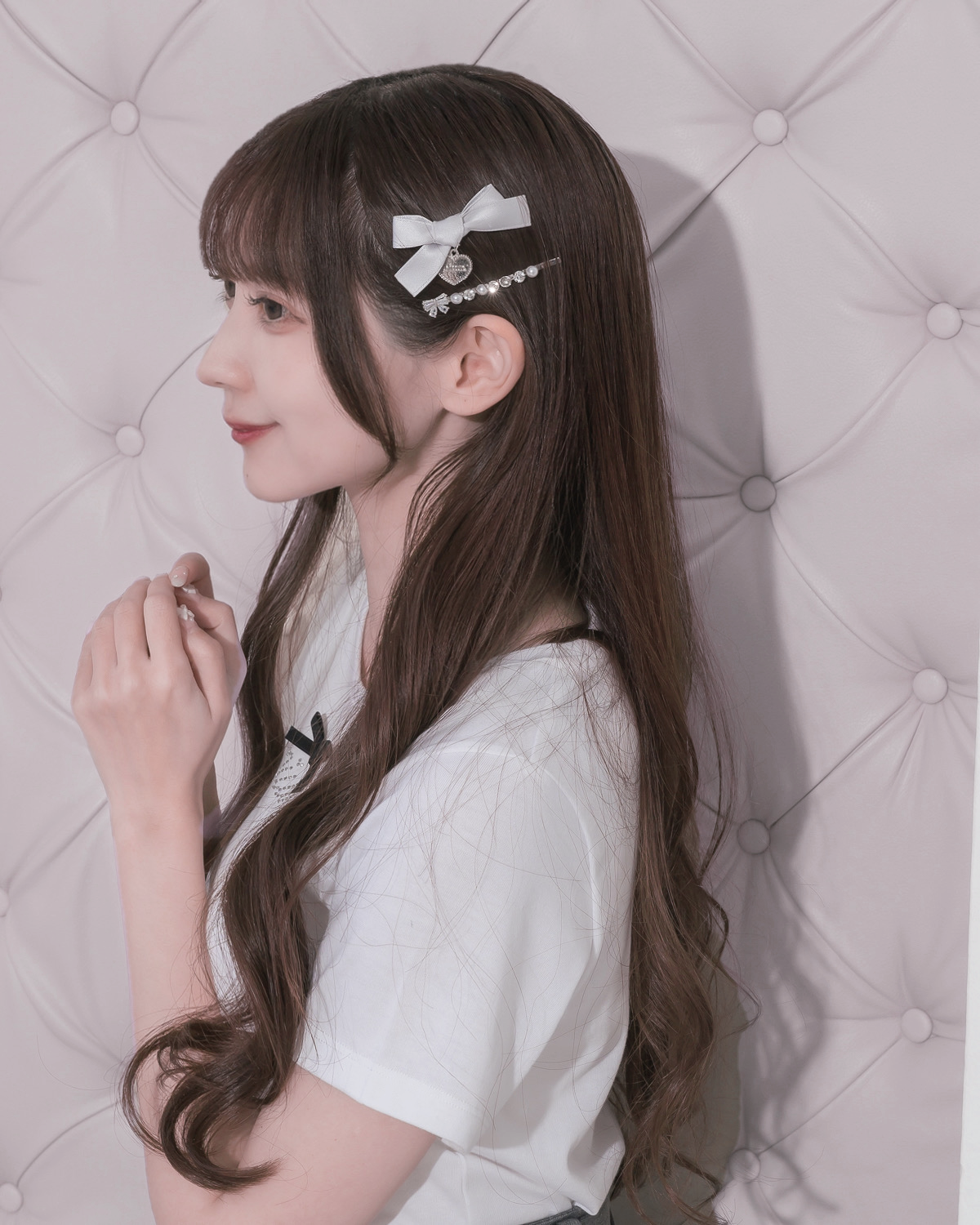 ビジューリボンヘアピンセット