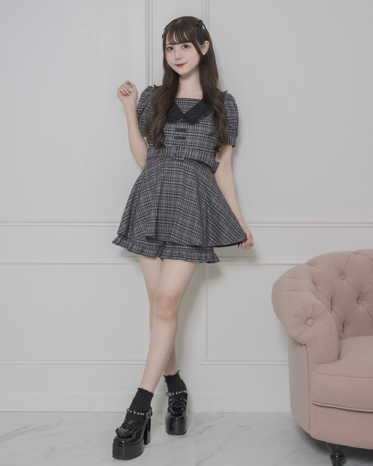 フロントリボンチュールカラーセットアップ