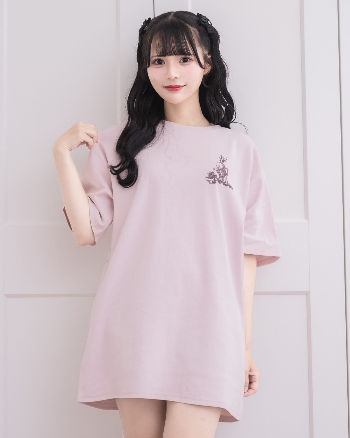 モデル身長:162cm/着用カラー:ピンク×レッド