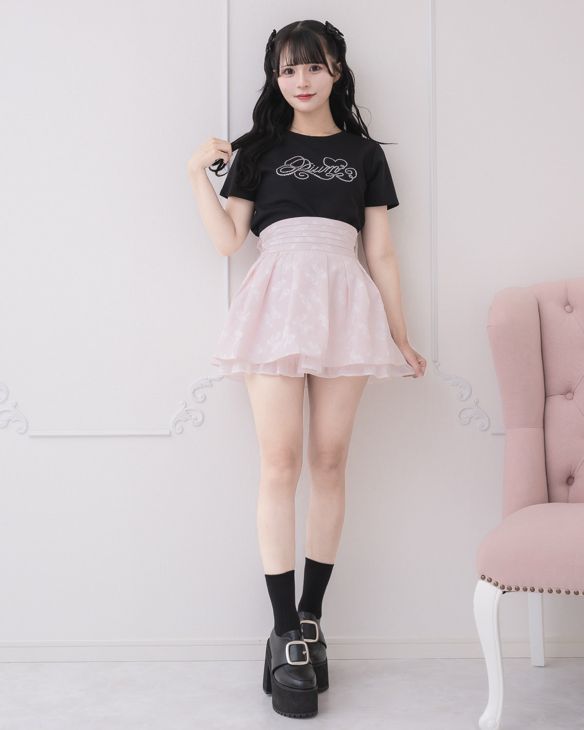 モデル身長:162cm/着用カラー:ピンク