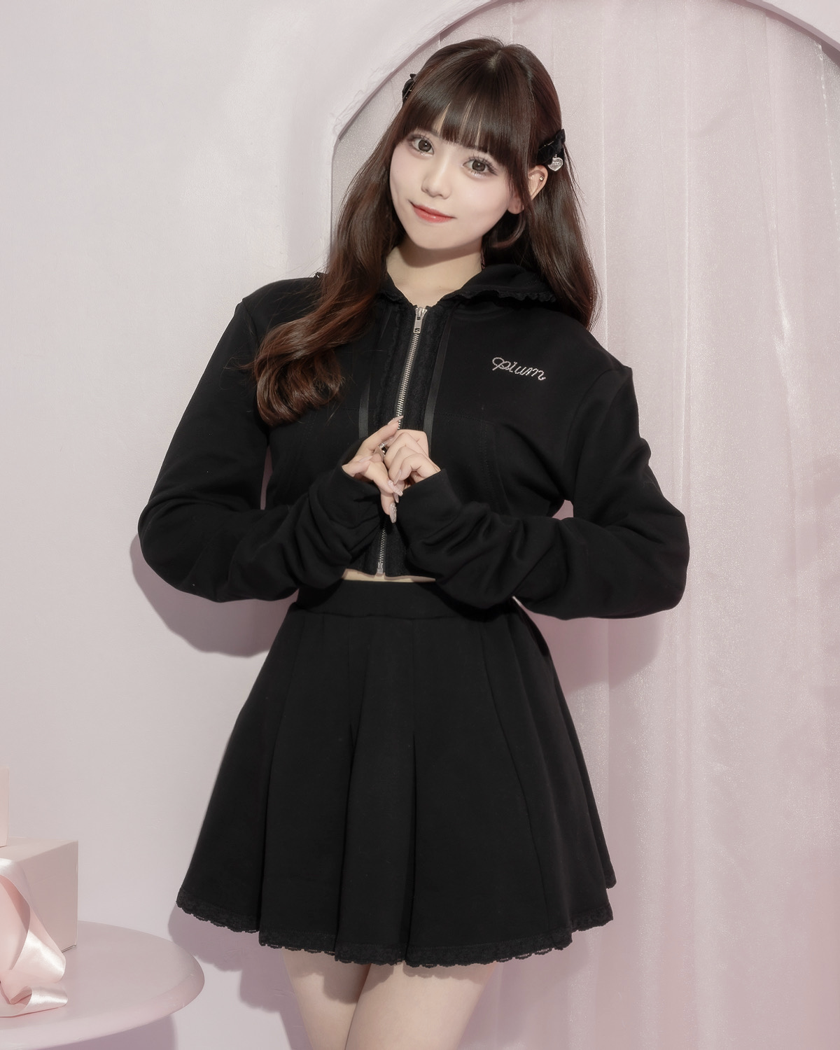 モデル身長:163cm/着用カラー:ブラック