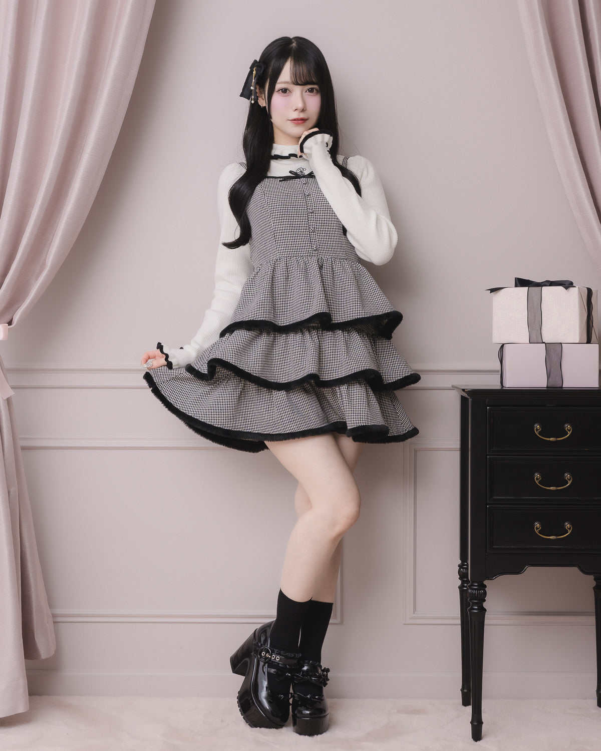 モデル身長：155cm/着用カラー:ミックス