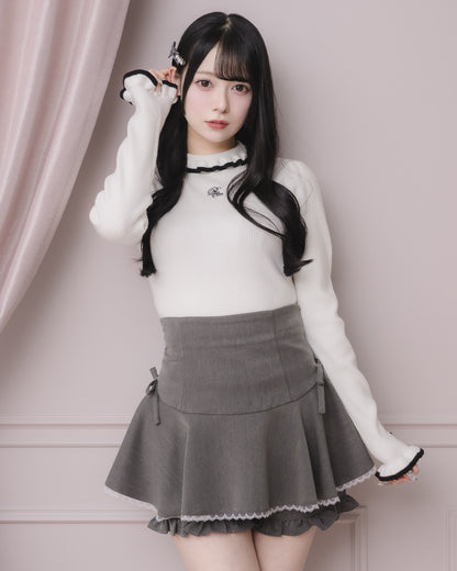 ハイウエストフレアフリルスカパン