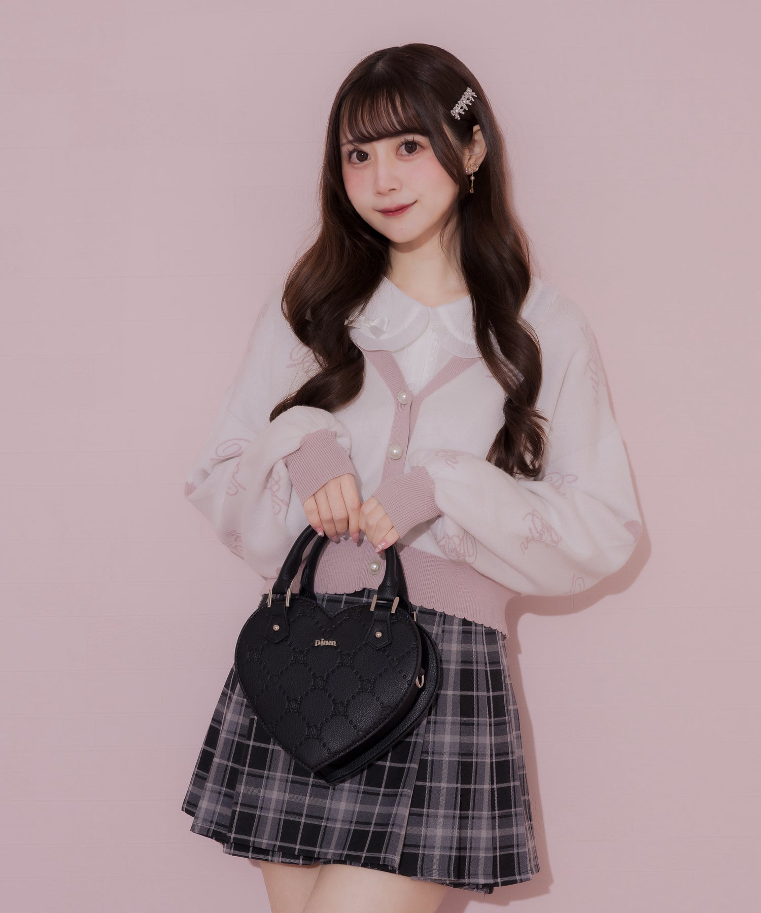 モデル身長:158cm/着用カラー:ホワイト