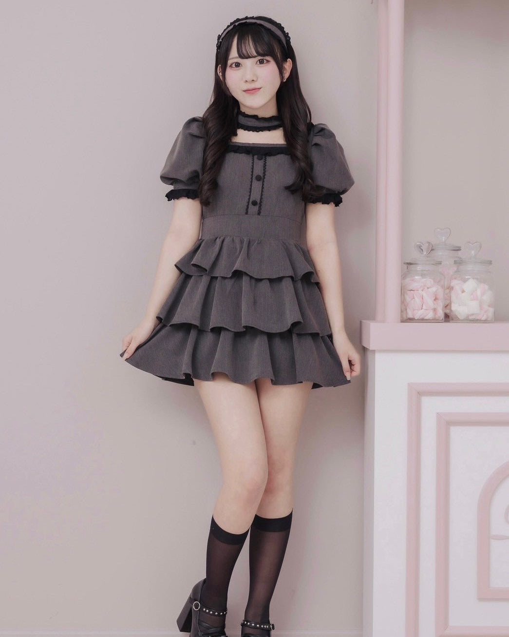モデル身長：161cm/着用カラー：チャコール