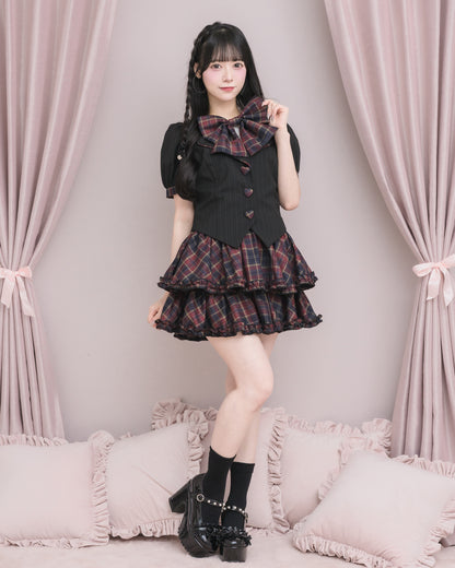 モデル身長：155cm/着用カラー：レッドチェック