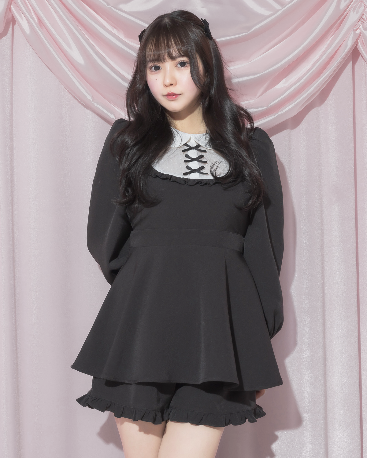 モデル身長:157cm/着用カラー:ブラック