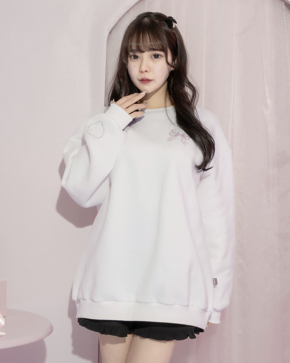 モデル身長:157cm/着用カラー:ホワイト