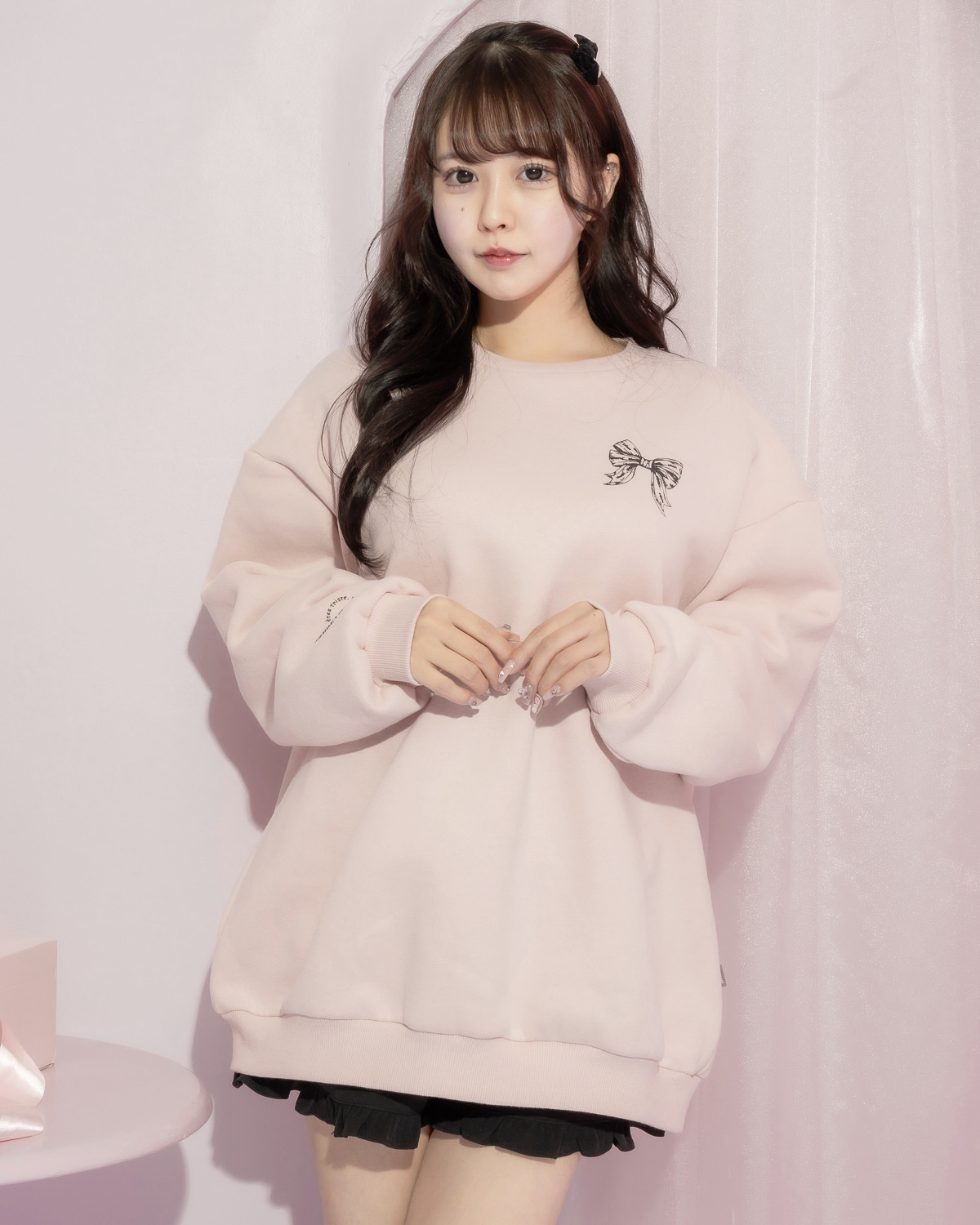 モデル身長:157cm/着用カラー:ピンク