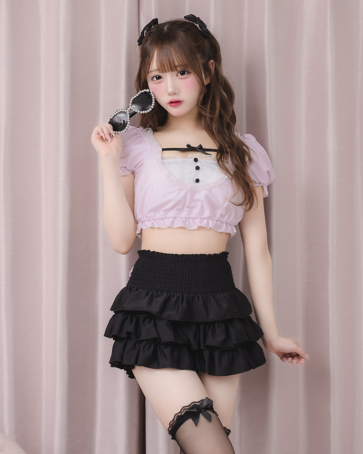 モデル身長：160cm/着用カラー：ピンク