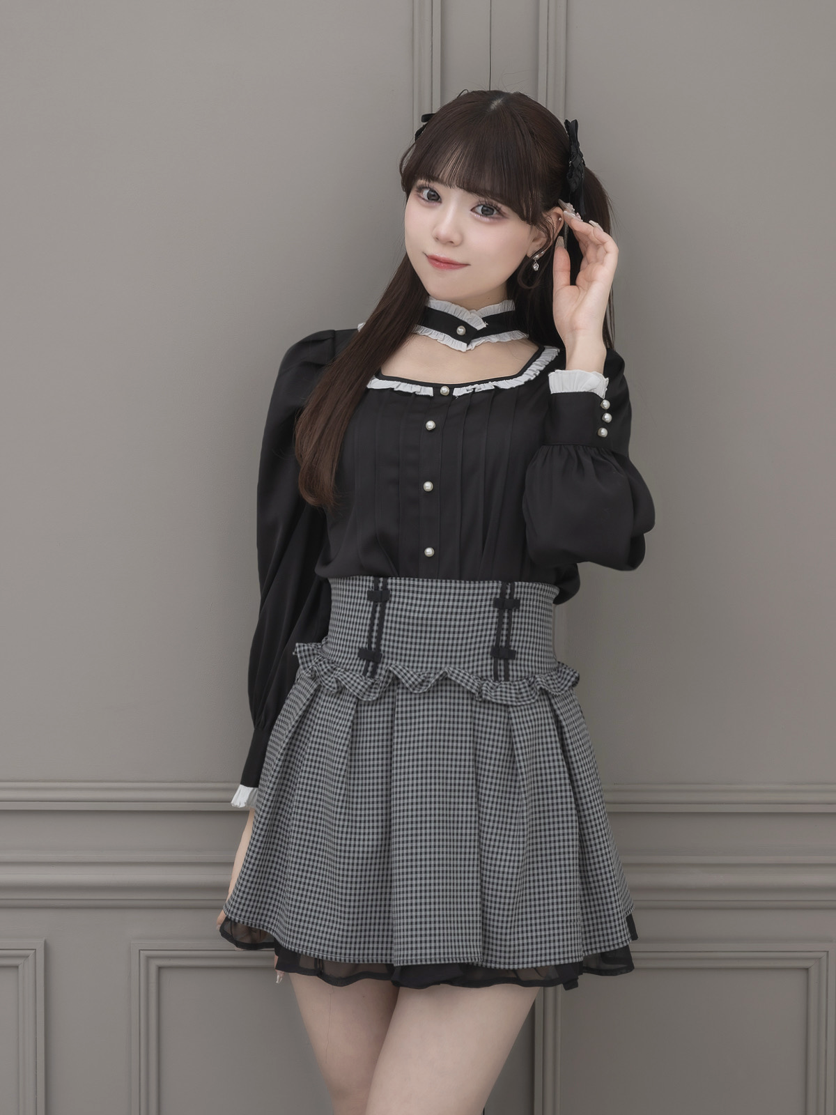 モデル身長:157cm/着用カラー:ブラック