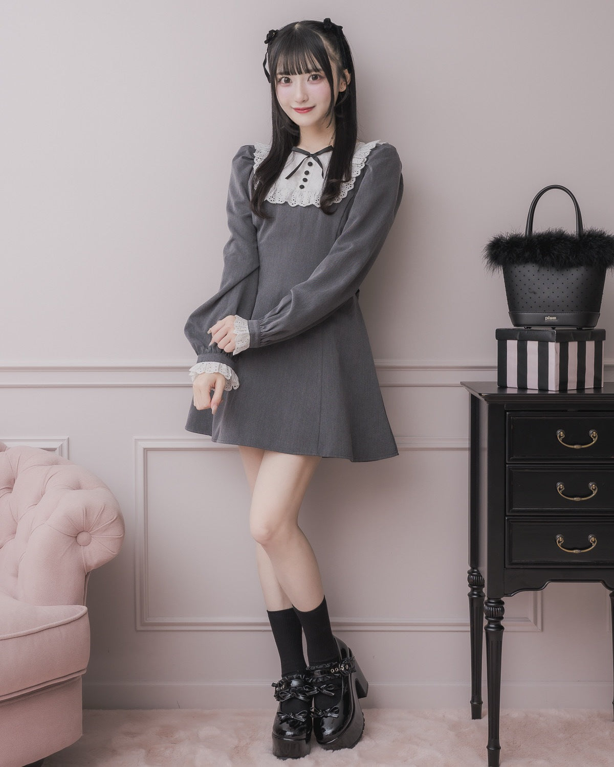 ピウム　コットンレースドーリーカフェワンピ　専用ページ コットンレースドーリーカフェワンピ – pium