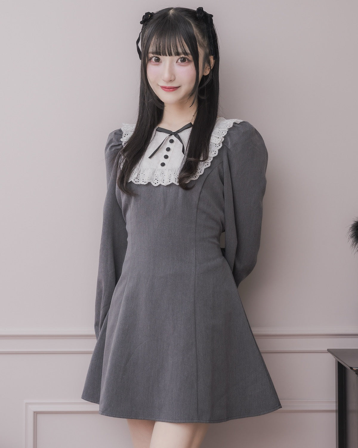 モデル身長:157cm/着用カラー:チャコール