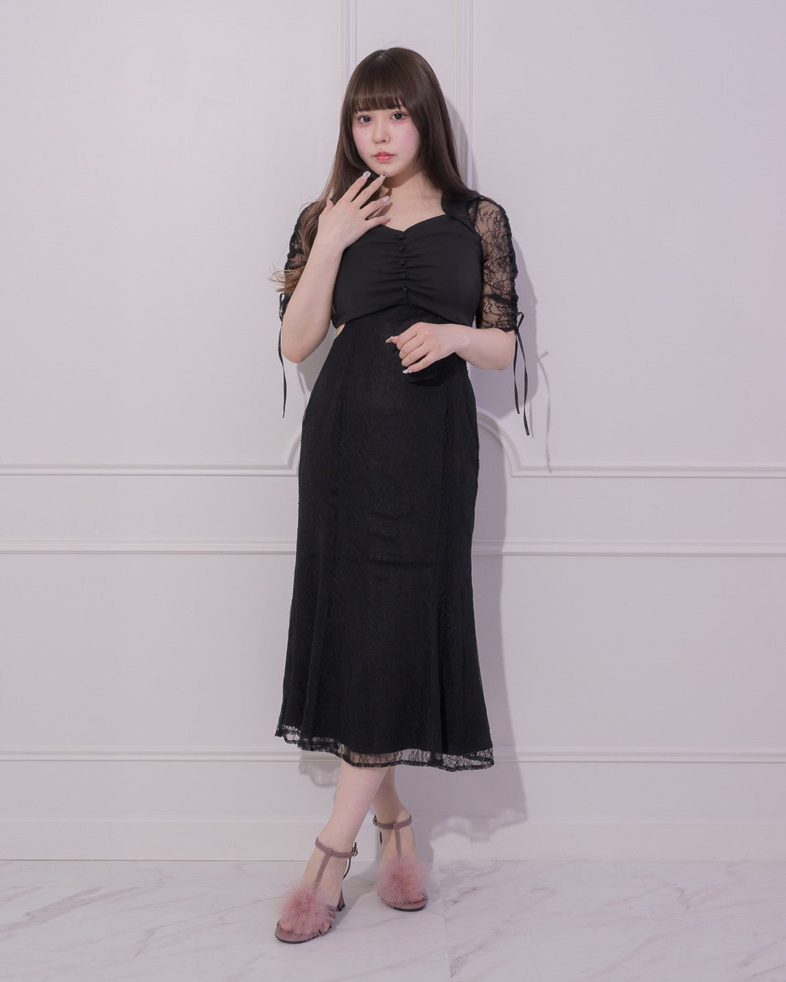 モデル身長:157cm/着用カラー:ブラック