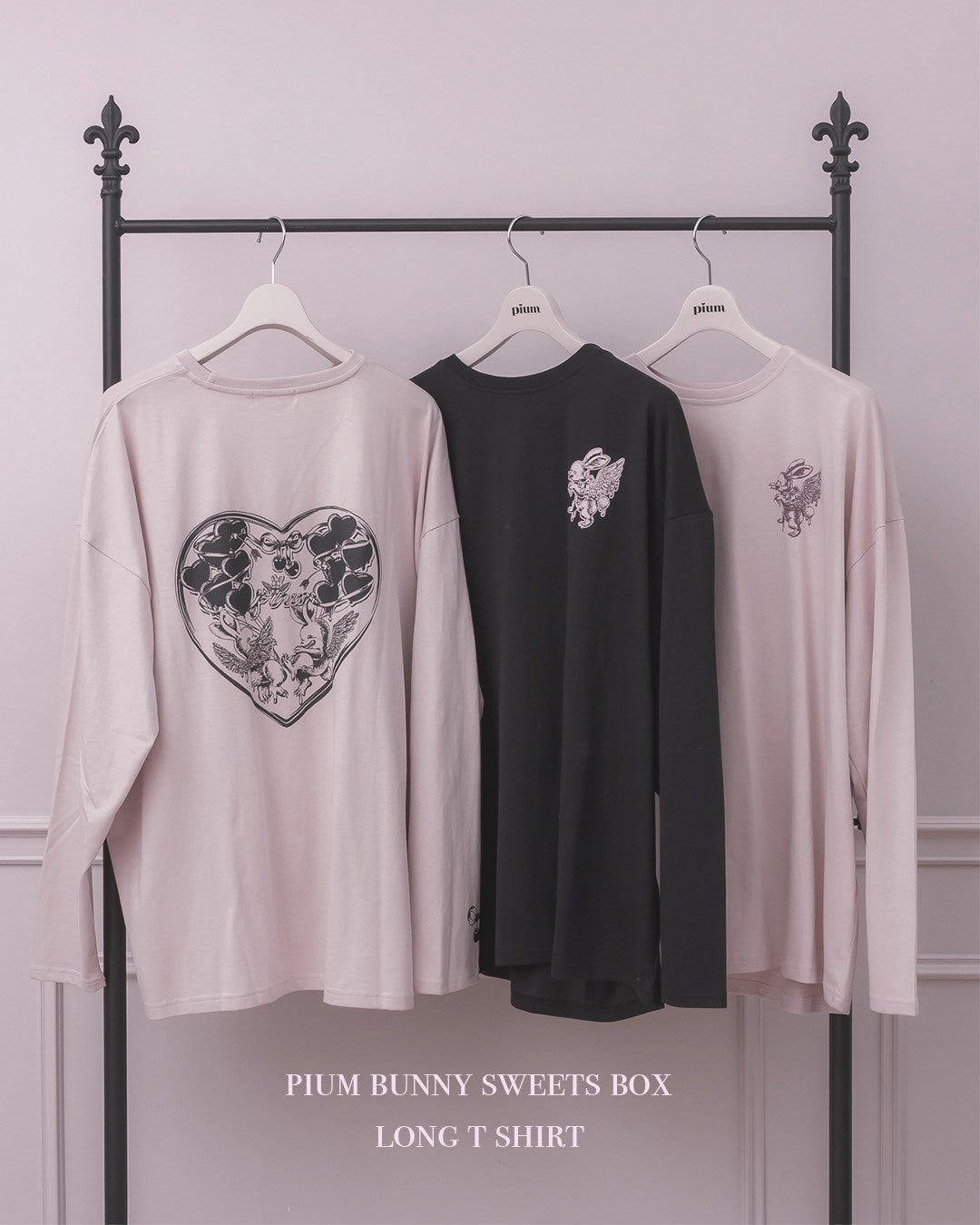 pium bunny sweets box ロングTシャツ