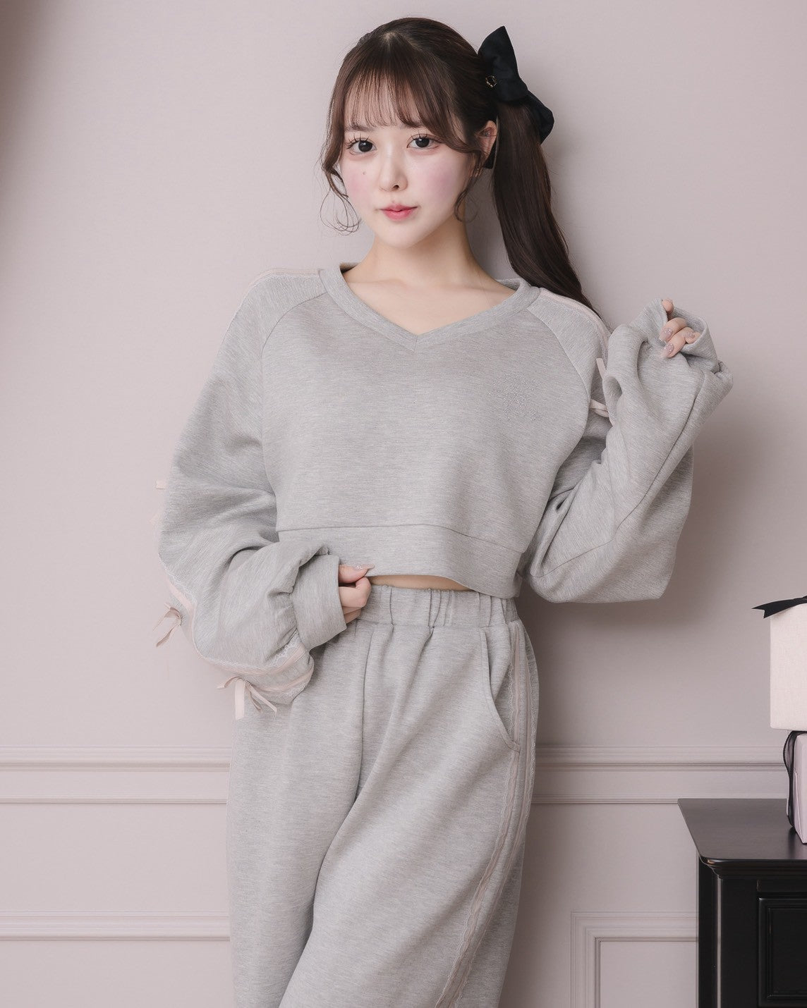 モデル身長：157cm/着用カラー:グレー