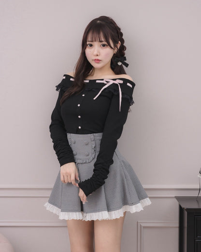 モデル身長：157m/着用カラー：ブラック