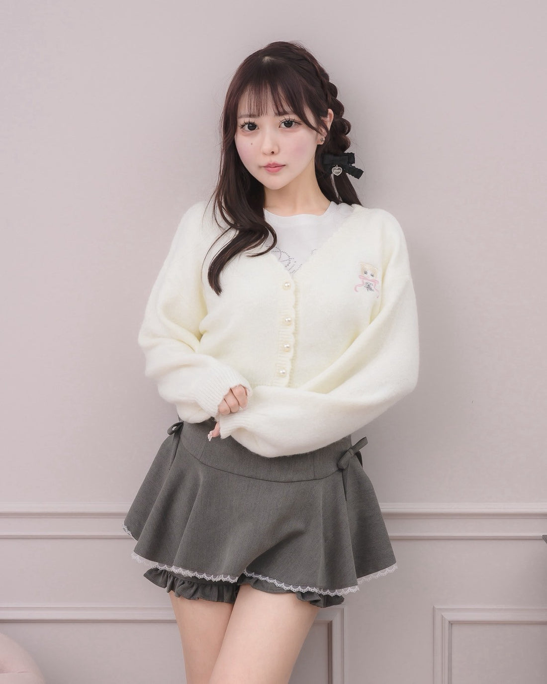 身長：157cm/着用カラー：ホワイト