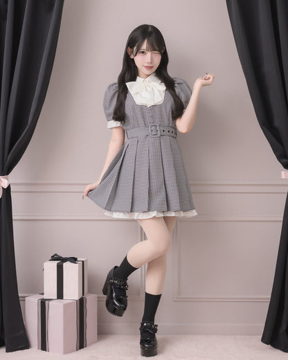 モデル身長：152cm/着用カラー:ギンガム