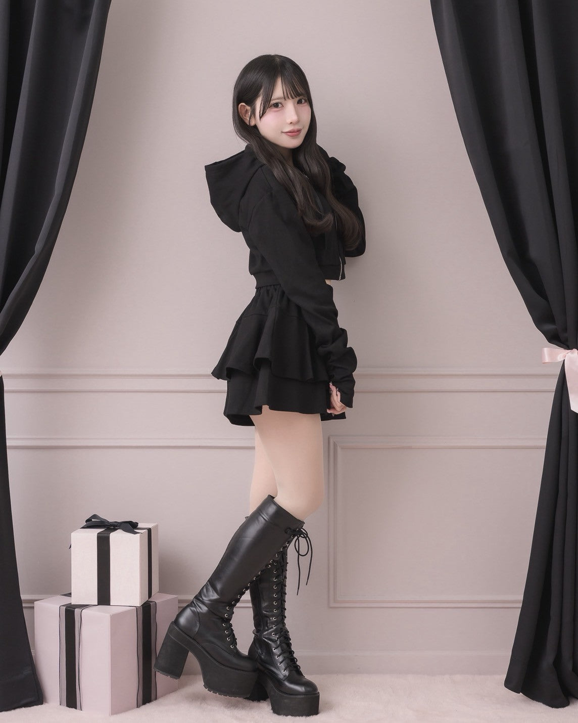 ギャザースリーブリブパーカーセット – pium ギャザースリーブリブパーカーセット – pium