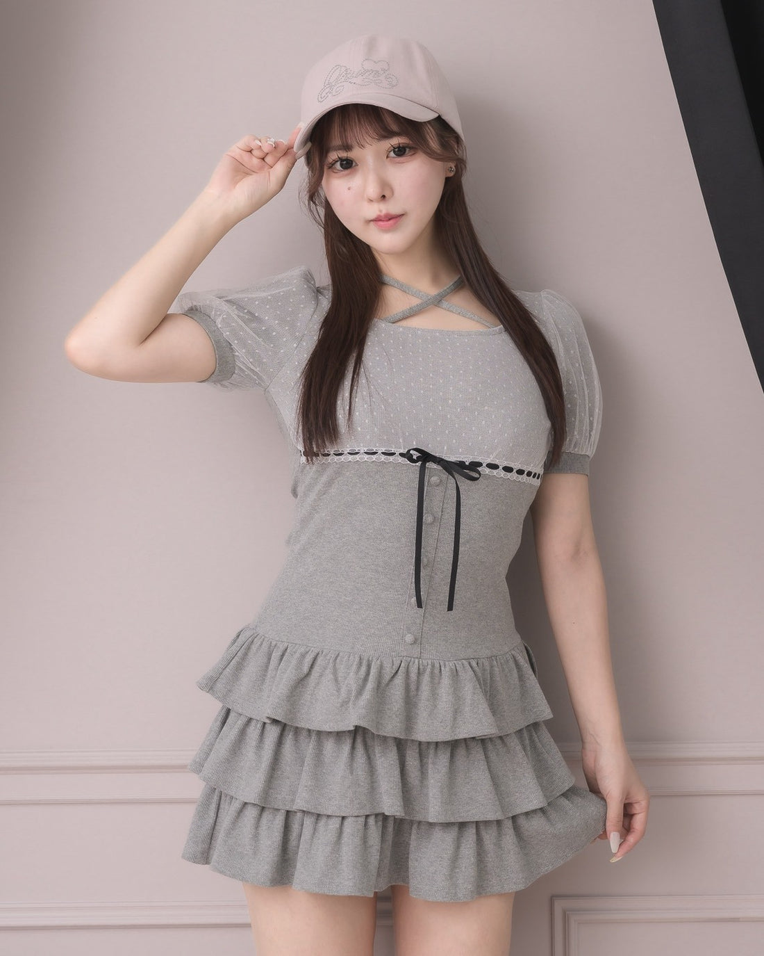 モデル身長：157cm/着用カラー:グレー