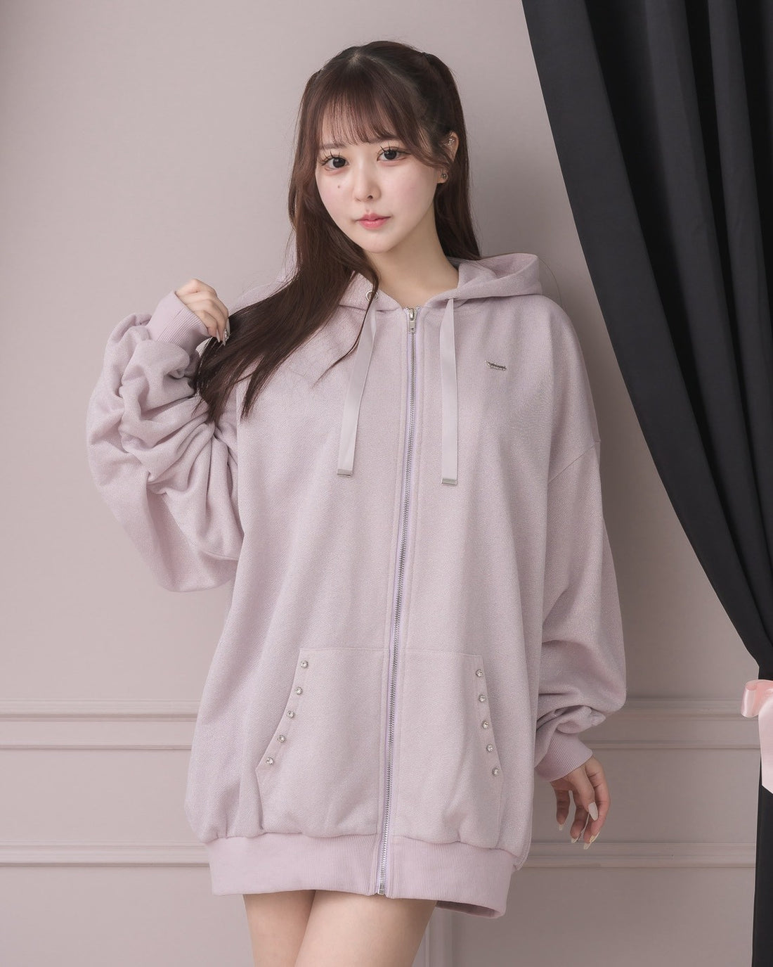 モデル身長：157cm/着用カラー:ピンク