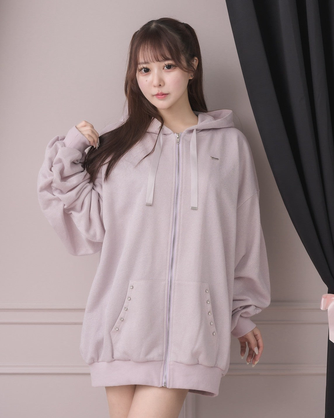 モデル身長：157cm/着用カラー:ピンク