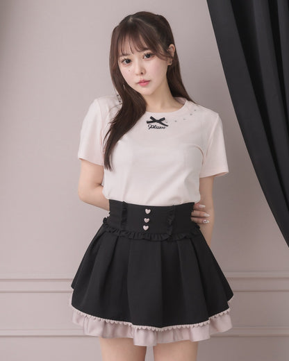 モデル身長：157cm/着用カラー:ブラック×ピンク