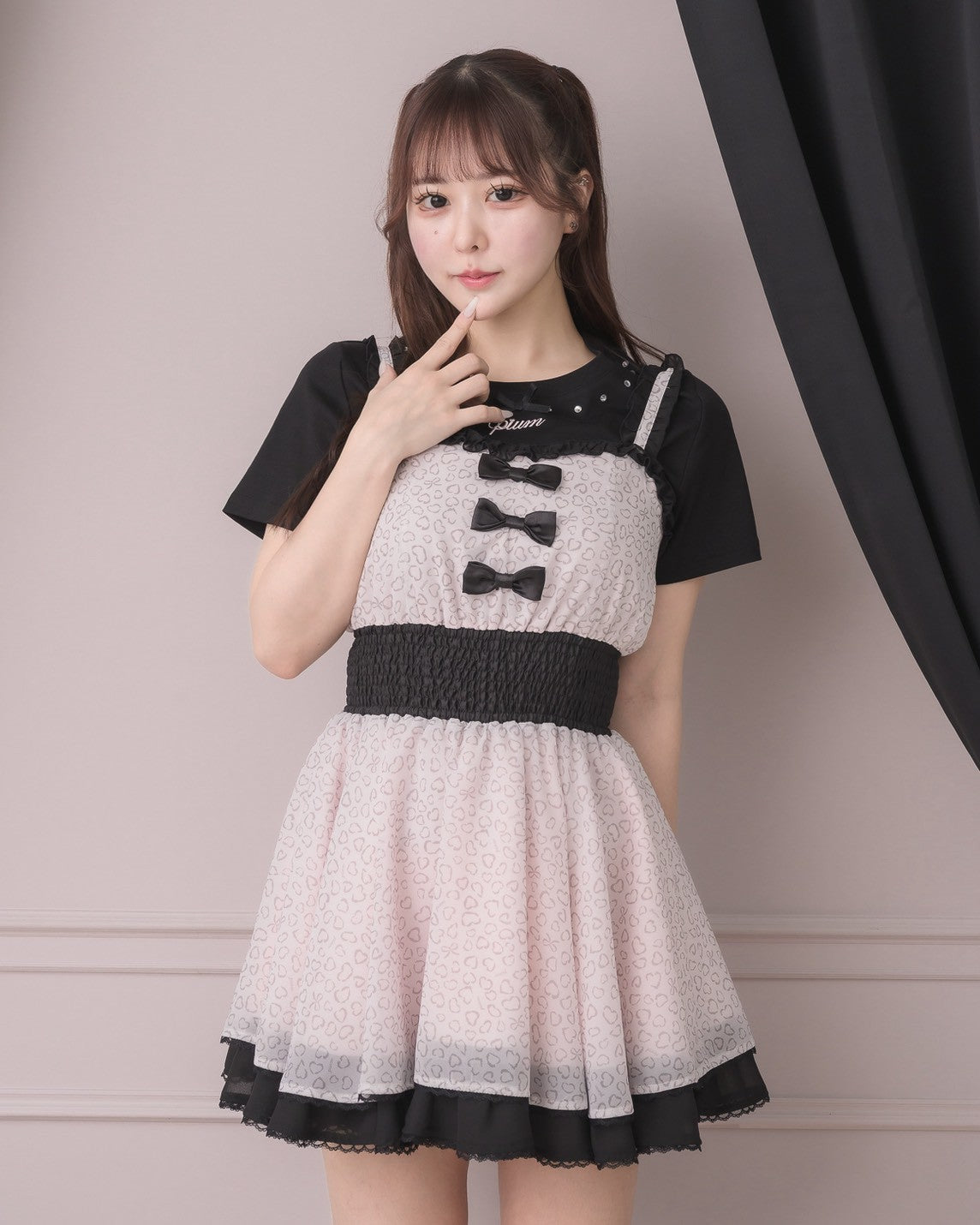 モデル身長：157cm/着用カラー:ピンク