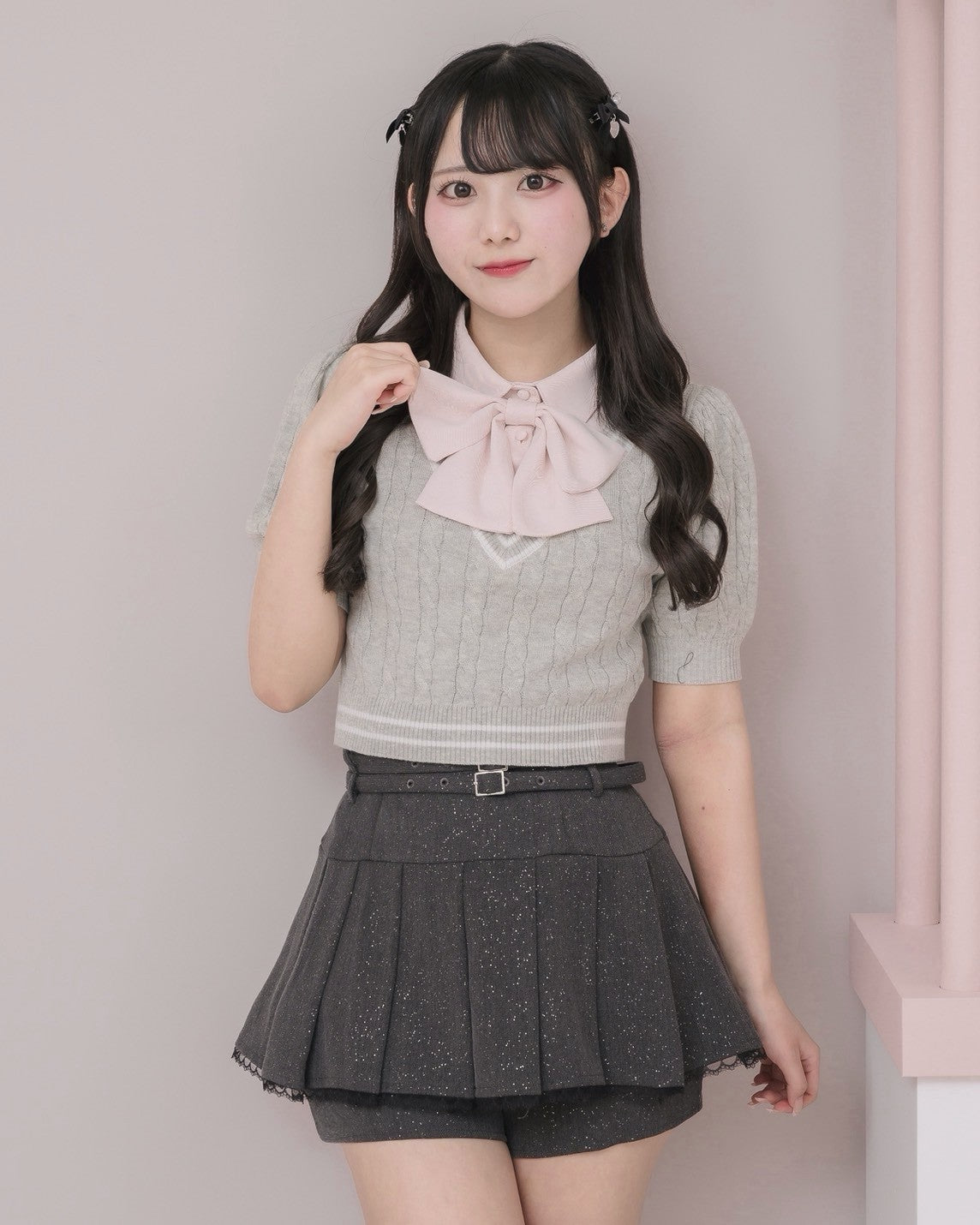 モデル身長：161cm/着用カラー：グレー