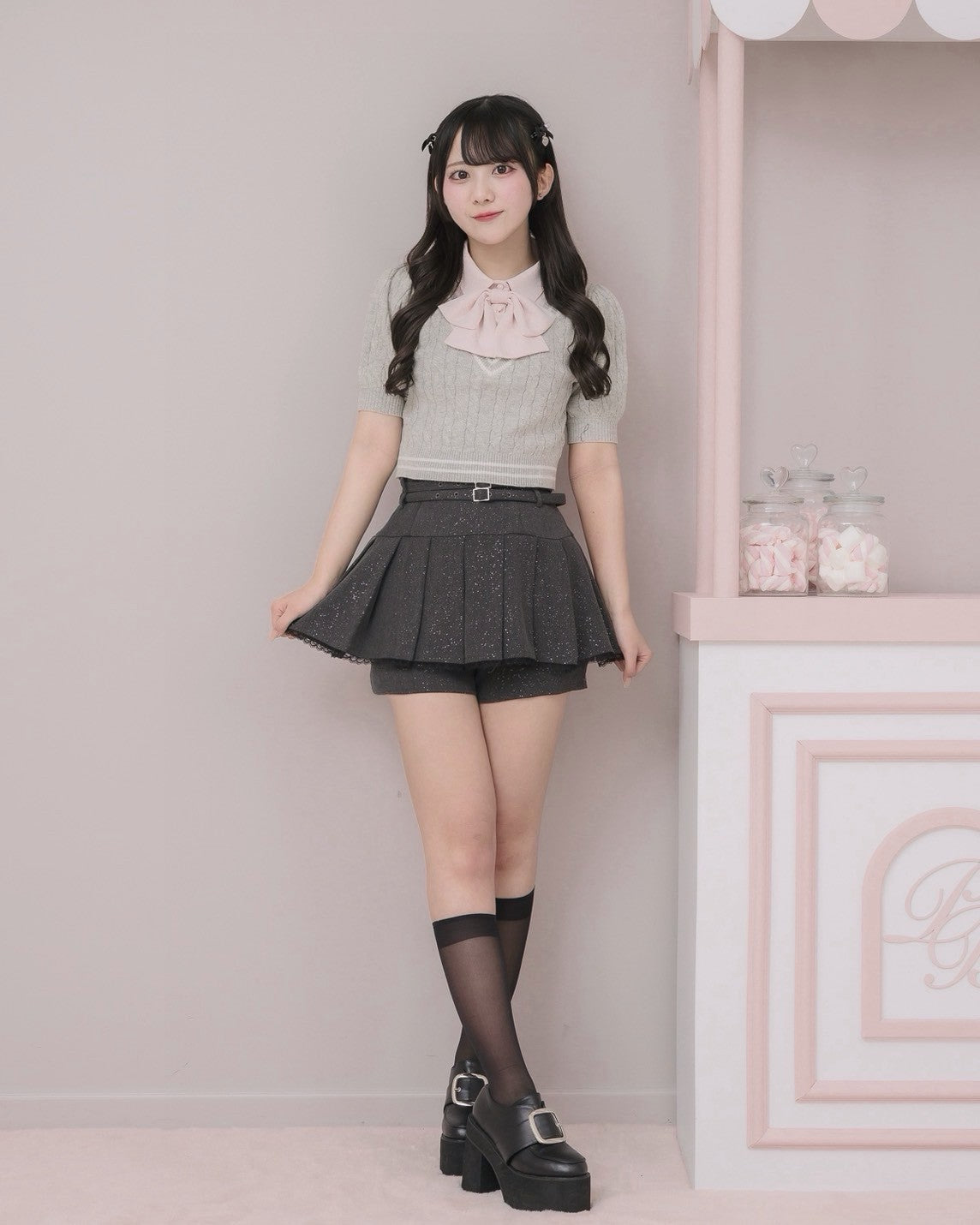 モデル身長：161cm/着用カラー：グレー