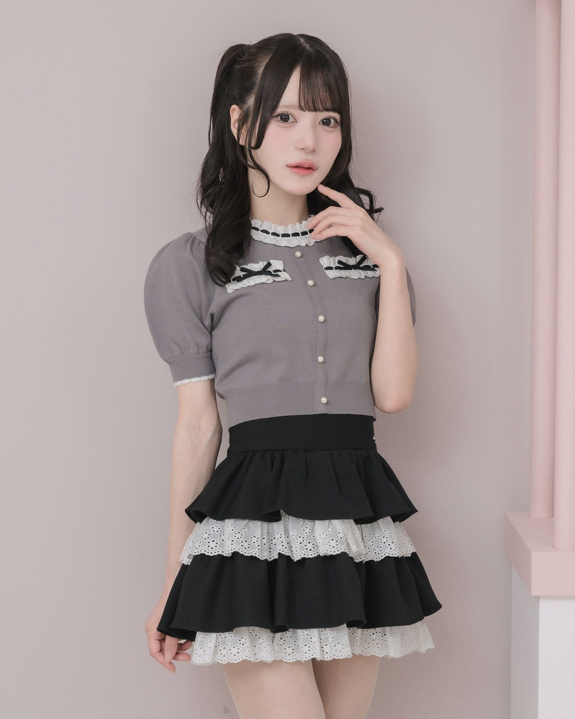 モデル身長：160cm/着用カラー：チャコール