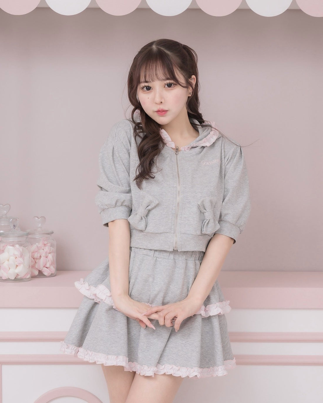 モデル身長：157cm/着用カラー：グレー