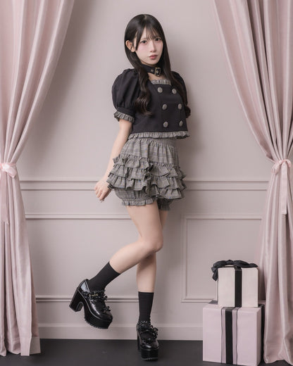 モデル身長：152cm/着用カラー:グレーチェック