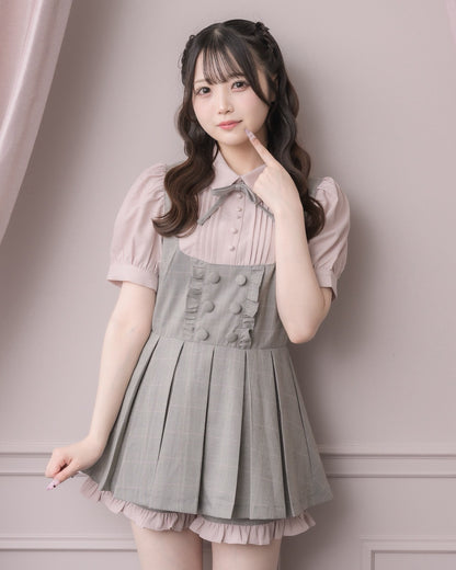 モデル身長：158cm/着用カラー:グレーチェック