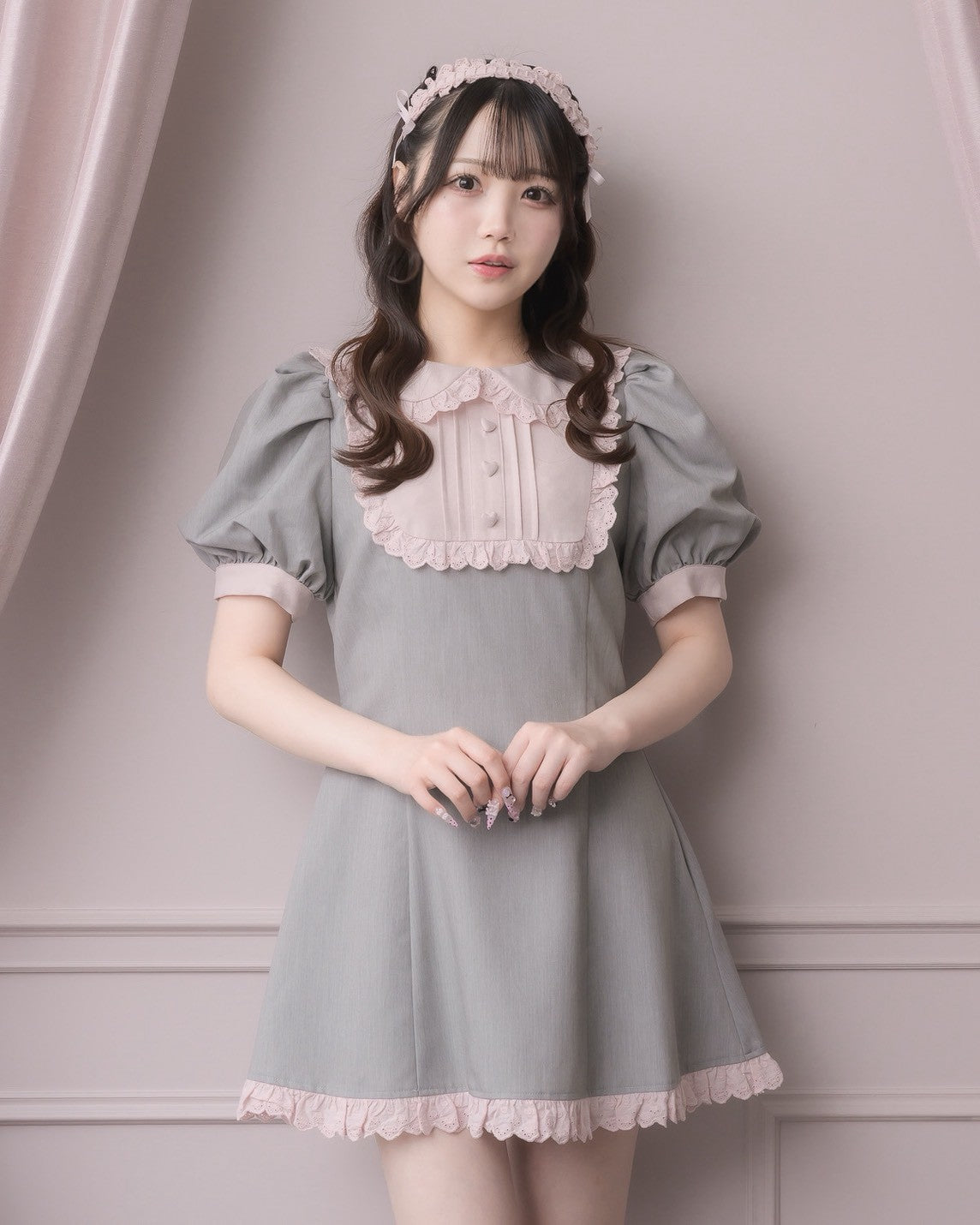 モデル身長：158cm/着用カラー：グレー