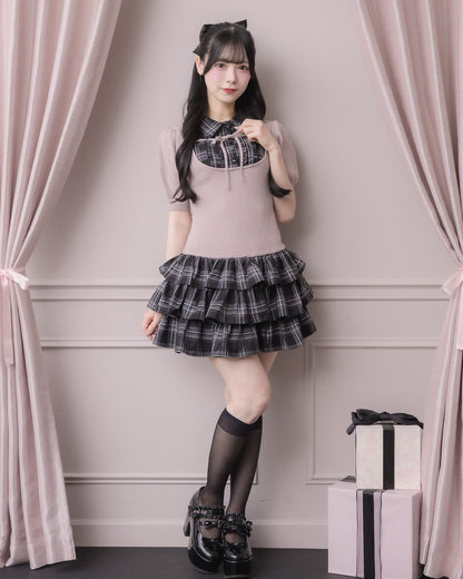 モデル身長：155cm/着用カラー:ピンク×ブラック