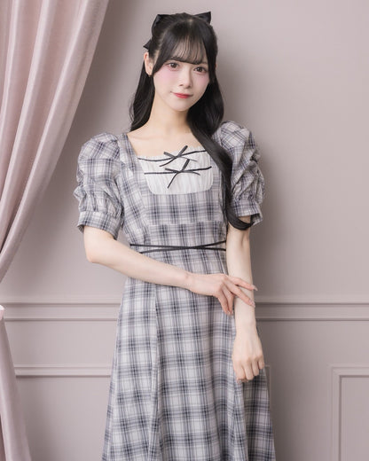 モデル身長：155cm/着用カラー:チェック