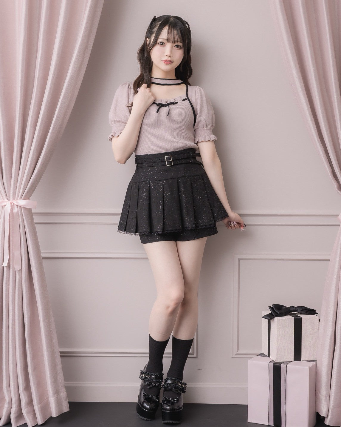 モデル身長：158cm/着用カラー：ピンク