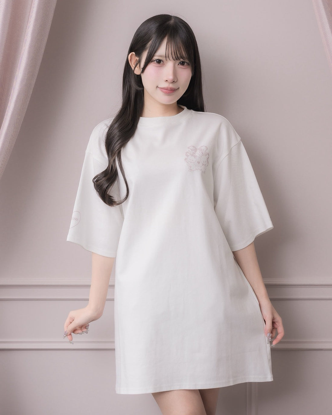 モデル身長：152cm/着用カラー：ホワイト