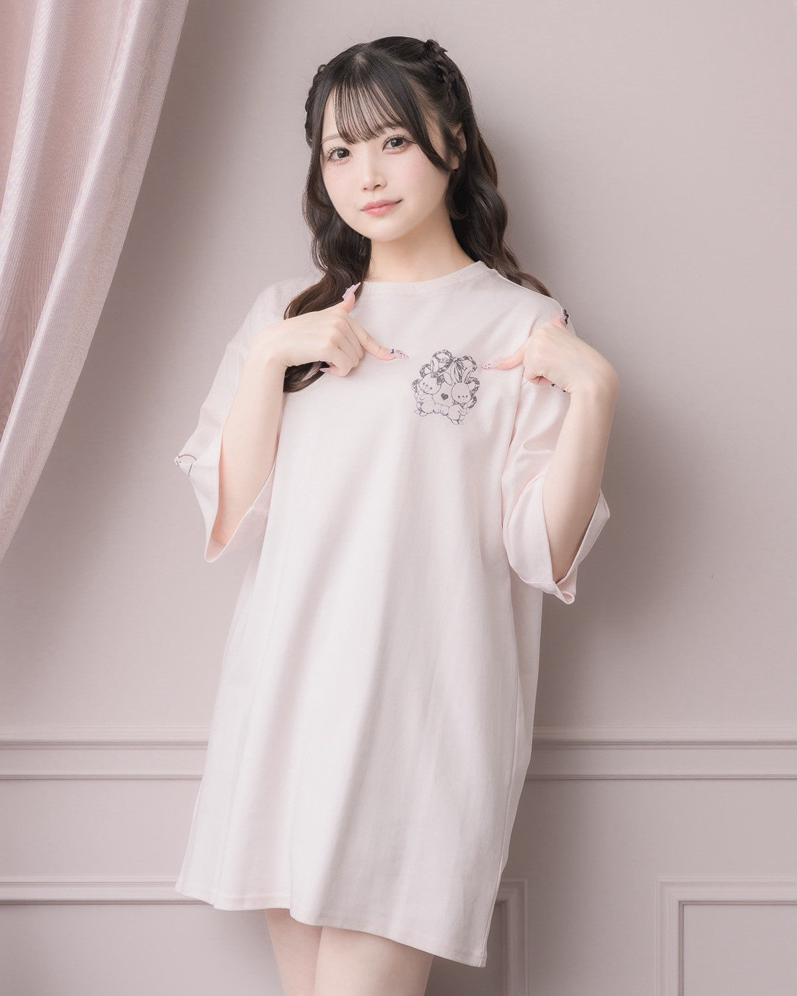 モデル身長：158cm/着用カラー：ピンク
