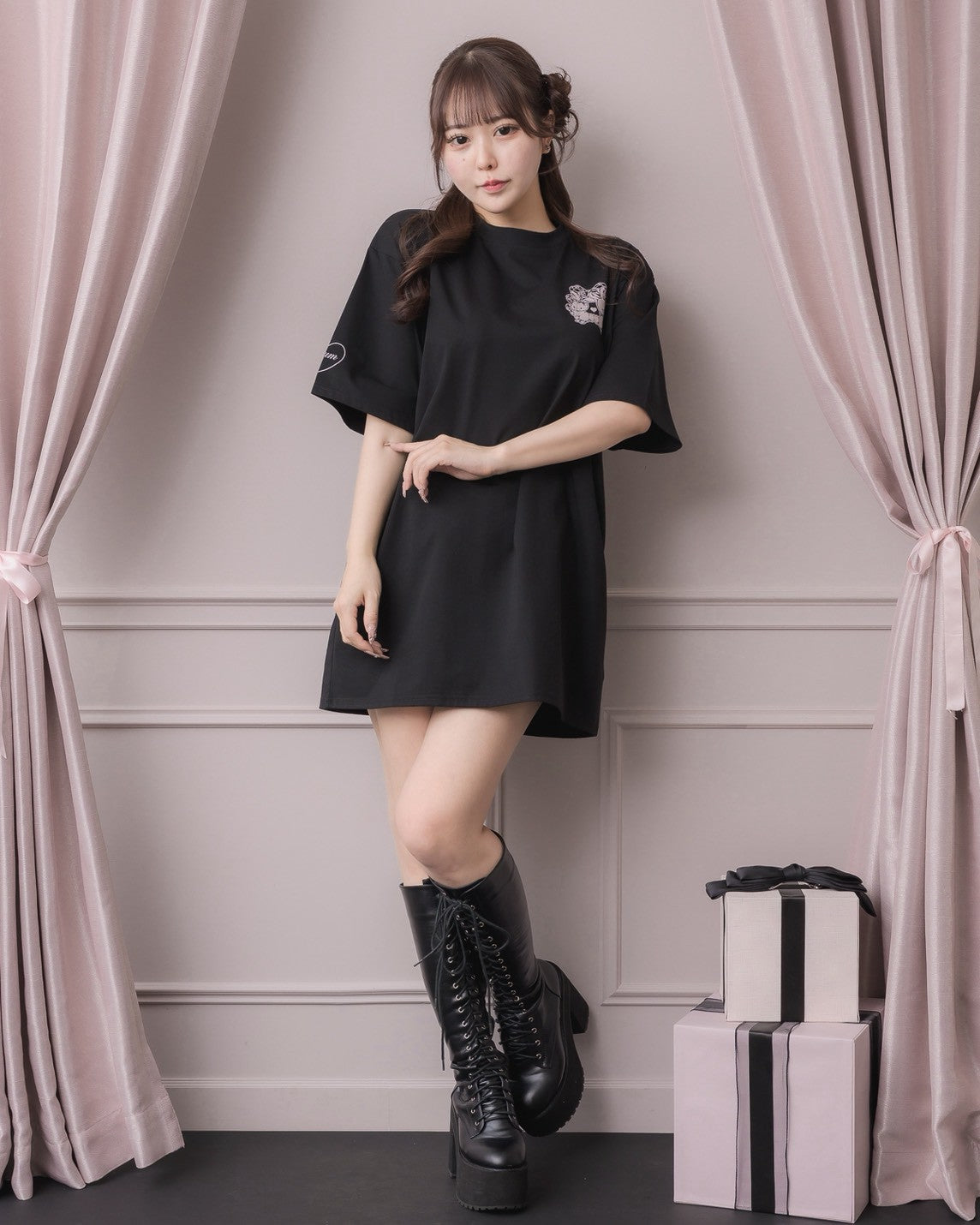 モデル身長：157cm/着用カラー：ブラック